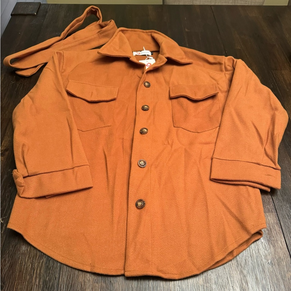 Women’s Light Brown Shacket Size S